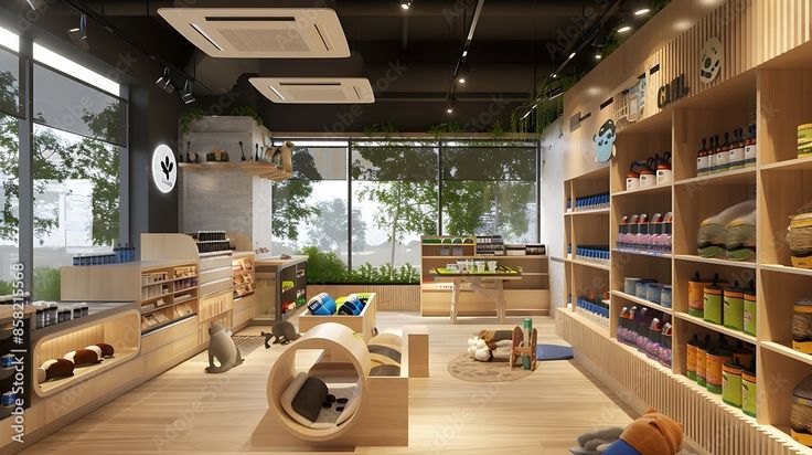 Pet food and supplies in a local pet shop